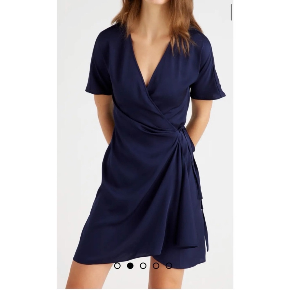 NWOT Quince silk wrap dress XL